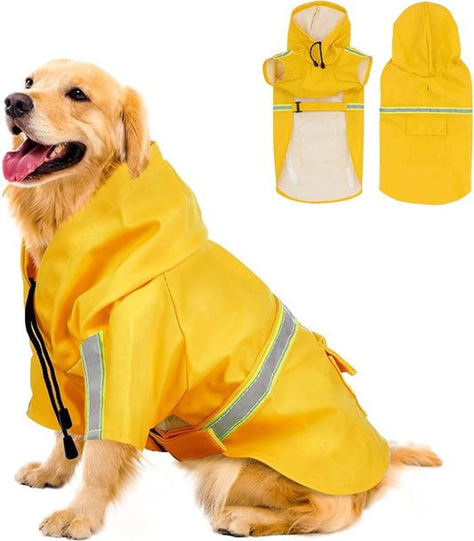 Dutchwide - Manteau pour chien - Imperméable pour chien - Jaune - Taille XXL