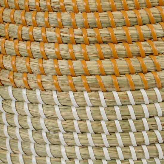 Mica Decorations Panier de rangement Milou - Lot de 2 - H43 x Ø50 cm - Seagrass - Jaune