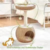Yaheetech : Arbre à chat avec panier et maison pour chat - Beige - 40 x 40 x 75 cm
