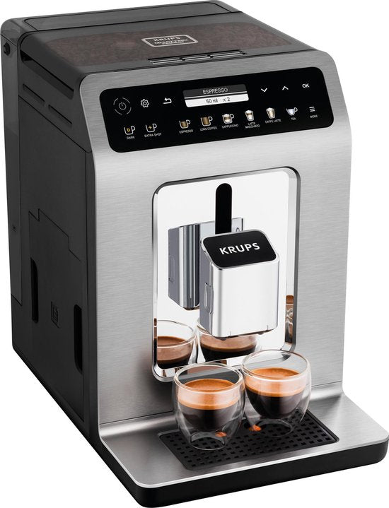 Krups Evidence+ EA894T - Machine à expresso entièrement automatique - Design haut de gamme - 19 réglages - Personnalisation - Pour expresso et cappuccino