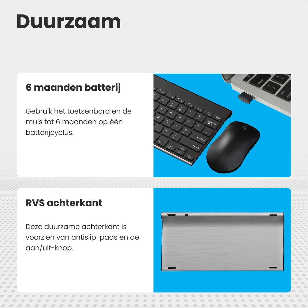 Clavier et souris sans fil Auronic - QWERTY - Noir