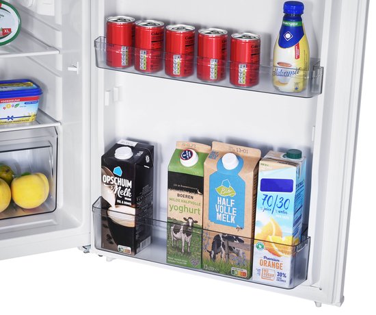 Tomado TRT5501W Réfrigérateur de table à faible consommation d'énergie - 109 litres - Avec compartiment congélateur - 55 cm de large - Silencieux : 37 dB - Éclairage LED - Classe énergétique C - Modèle autonome - Blanc