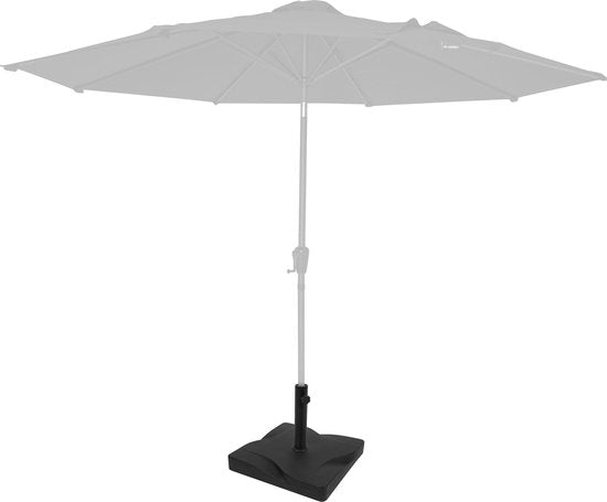 VONROC Parasol Base Square - 20kg - Béton et acier peint par poudrage - Convient aux mâts de diamètre 35/38mm - Pour parasol VONROC Recanati, Rapallo & Torbole