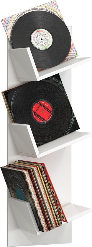 Étagère murale design pour vinyles LP « Sulda », blanche