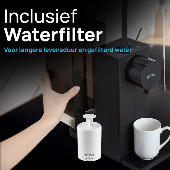 MOA Distributeur d'eau chaude HWD01B - Robinet d'eau chaude - Bouilloire instantanée de luxe - Température réglable (20°C, 40°C, 85°C, 100°C) - Sélection du volume (200 ml, 400 ml) - Distributeurs d'eau chaude - Fonction lait pour bébé