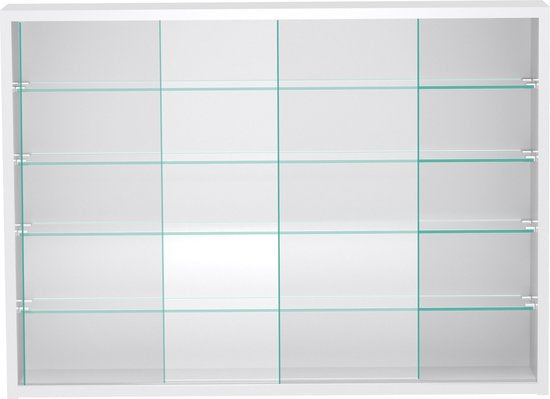Vitrine debout vitrine murale suspendue - portes coulissantes - 75 x 55 x 14 cm