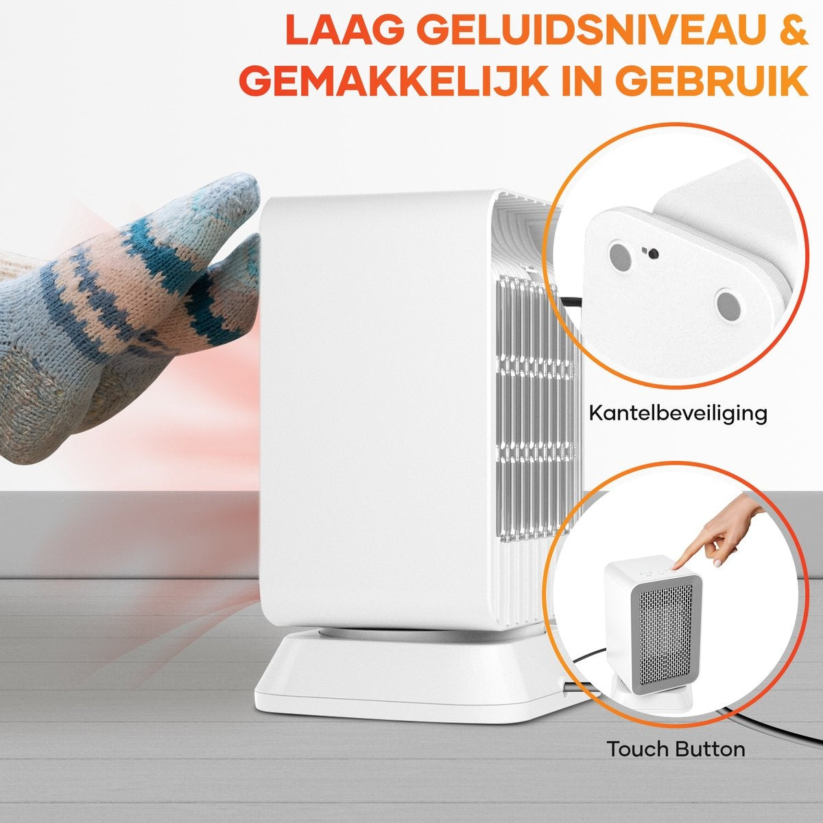 MATTI® - Réchaud à ventilateur - Réchaud électrique - Réchaud en céramique - Fonction oscillation et minuterie 1000W