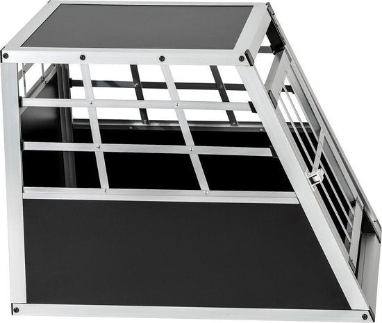 Cage De Transport Pour Chiens Sécurisée, Tectake, 69 x 54 x 50 cm, Noire