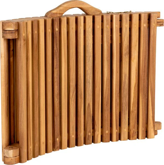 Chaise longue Arrieta en teck naturel