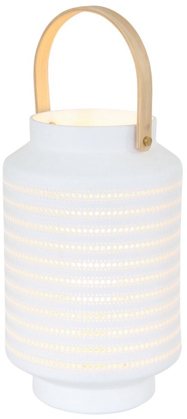 Lampe de table Anne Lighting Porcelain - blanche - porcelaine - 14 cm - douille E14 - 3058W