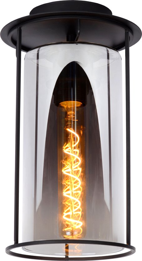 Plafonnier Lucide DOUNIA - Ø 17 cm - E27 - Noir