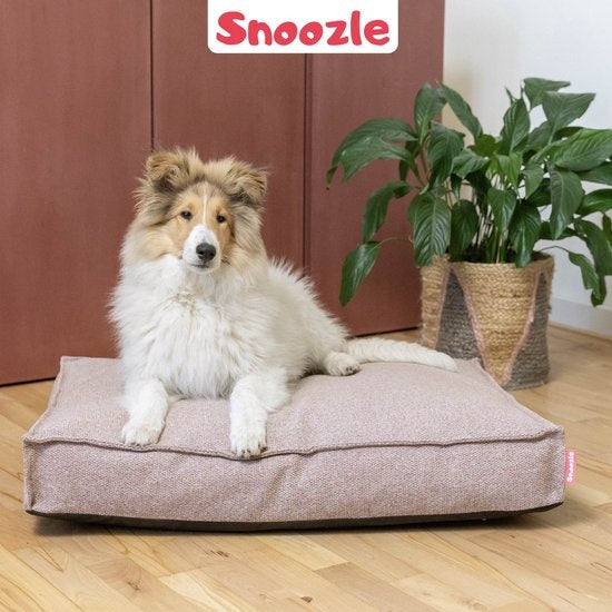 Snoozle Orthopedisch Hondenkussen XXL - Zachte Orthopedische hondenmand 120 x 90 cm - Wasbaar Ergonomisch Hondenkussen Groot - Hondenbed Stormy Grey - Benchkussen Grijs