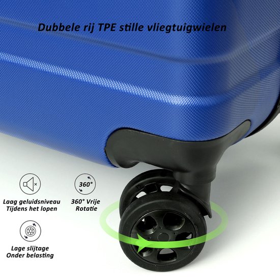 Valise TAN.TOMI 65 L – Coque rigide en ABS – 4 roues – Serrure à combinaison TSA