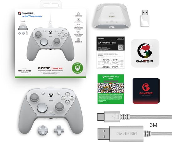GameSir G7 Pro - Manette filaire - Effet Hall - Xbox Series X/S, Xbox One, PC et Android - Blanc