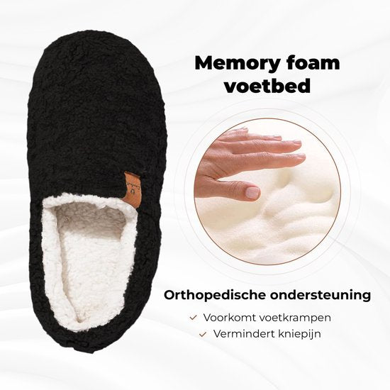 Chaussons Dames - Chaussons - Taille 42/43 - Noir - Antidérapant - Comfeet