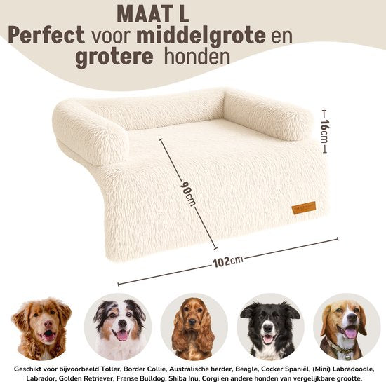 By Cee Cee Original Dog Rug Bench - Panier pour chien - Premium - Fully Unzipable - Beige- 102x90 - Size L