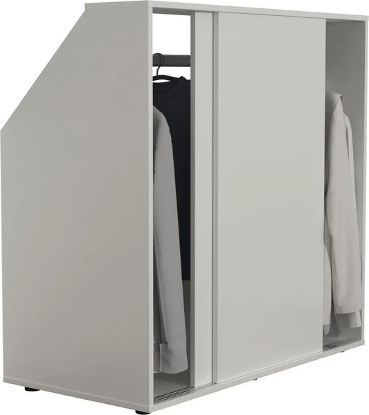 Armoire à portes coulissantes Coast avec tringle à vêtements - 100 x 50 x 100 cm - Blanc