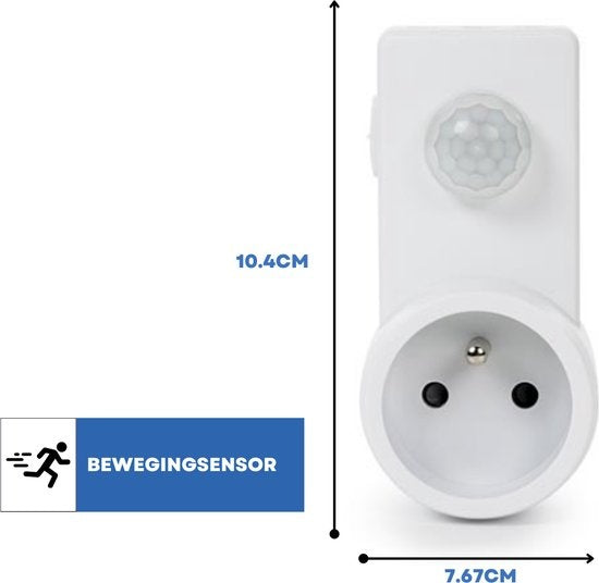 Connecteur Perel avec détecteur de mouvement - Broche Terre
