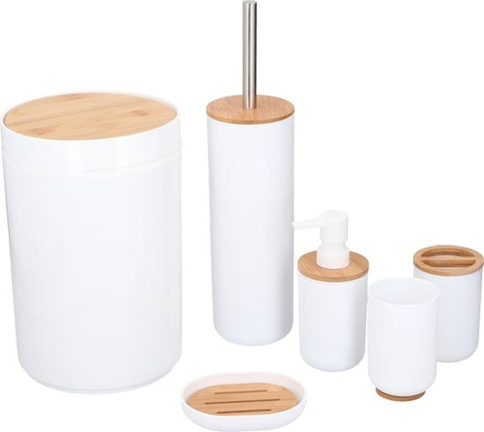 Alpina Set de bain et de toilette en bambou - 6 pièces