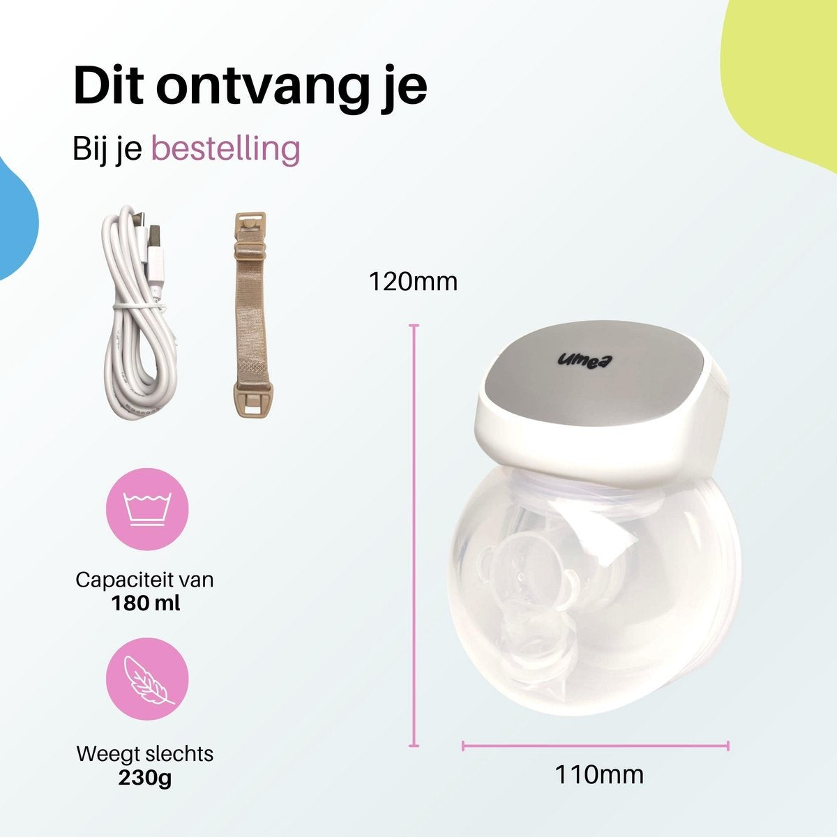 Umea - Tire-lait simple - Blanc