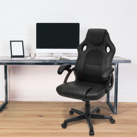 Chaise de jeu - LifeGoods - Réglable - Cuir synthétique - Noir