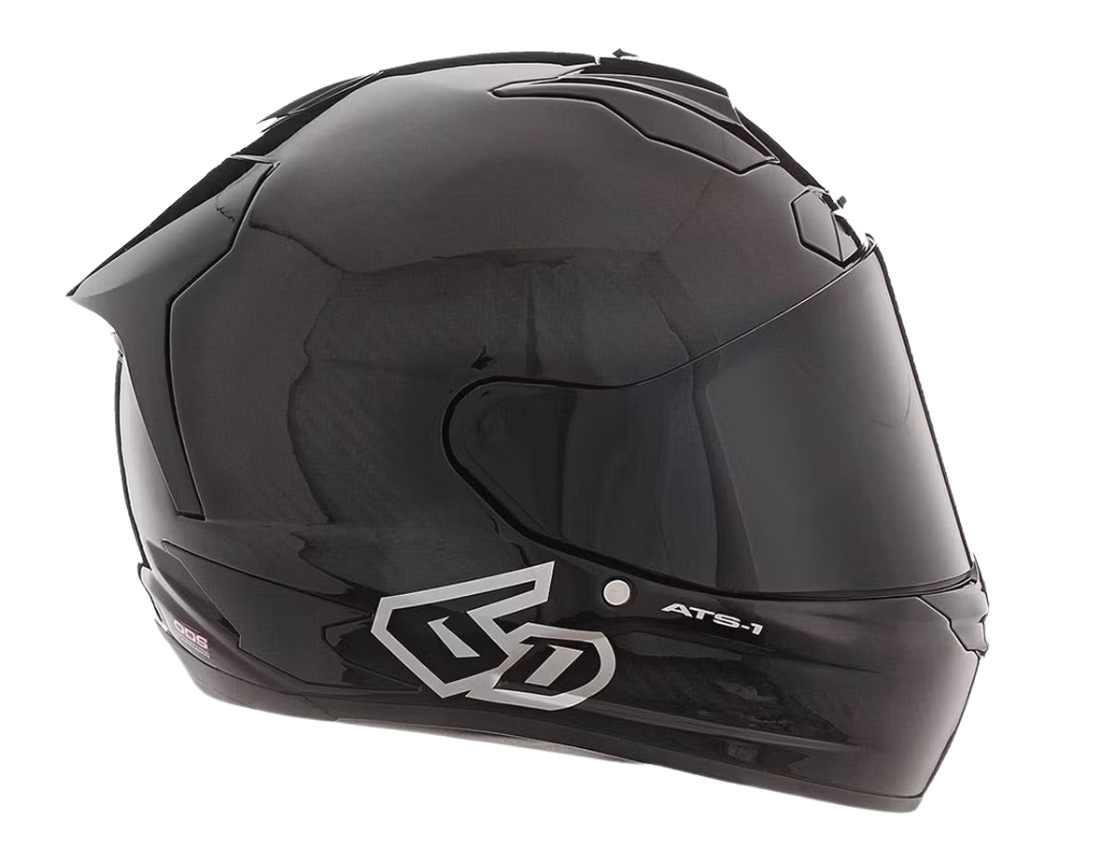 Casque 6D ATS-1R Solid M - Sécurité - Léger - Noir brillant