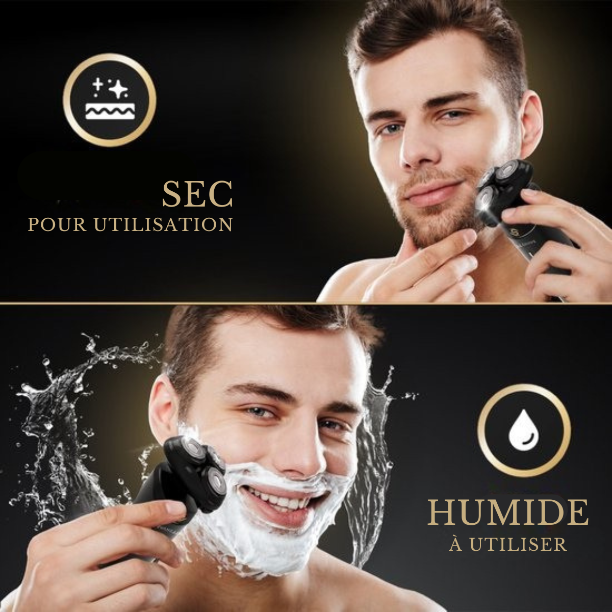 Rasoir Wellshave 4 en 1 pour hommes – Avec tondeuse et tondeuse pour le nez – Rasoir électrique – Utilisation humide et sèche – Rasoirs – Rasage – Tondeuse à barbe