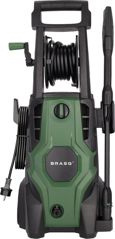 BRASQ Nettoyeur haute pression Deluxe - Nettoyeur de terrasse - Pulvérisateur haute pression - 1700W - 150 bar - 450 L/H - Kit complet