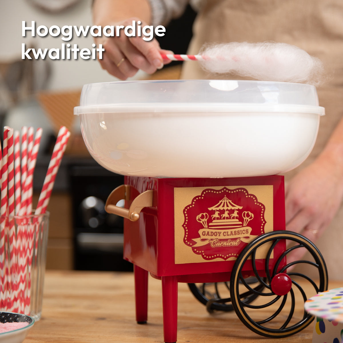 Gadgy Suikerspinmachine - Suikerspin Machine incl. maatlepel - Suikerspinmakers - Kinderfeestje - Suikerspinmachines