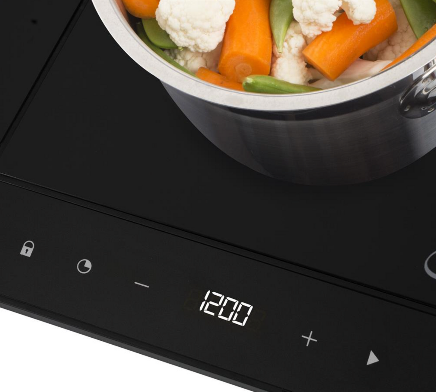 Princess 303031 Plaque à induction double - 3 500 W - Écran numérique - Zone de cuisson de 19 cm - Noir