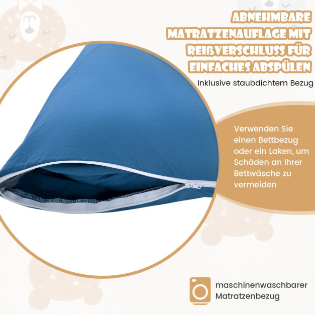 Coast Floor Mattress - Microfibre & Polyester - Sac de transport inclus - 140 x 200cm - Bleu