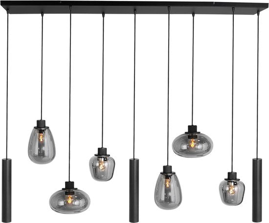 Steinhauer - lampe suspendue - Reflexion - noir - verre métal - lampe design - E27 GU10 - 3796ZW