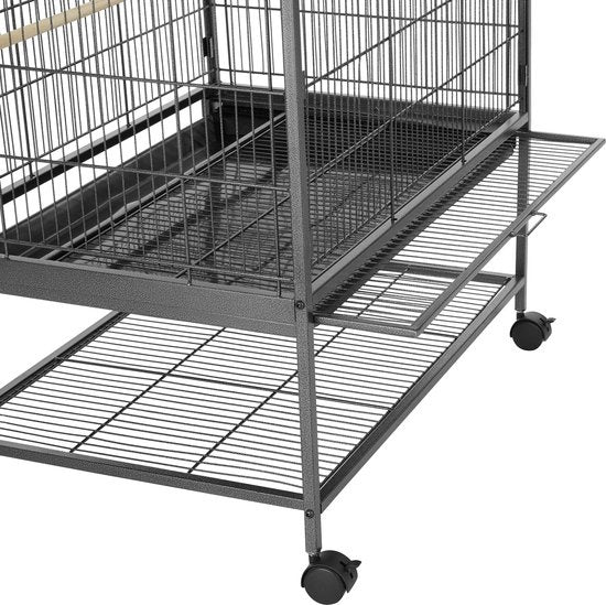 Tectake - Grande cage à oiseaux, volière 131cm de haut - 402287