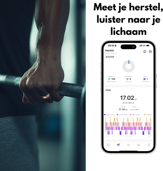 Focus® S2 Smart Ring - Noir - Taille 12 - AI Coach - Fréquence cardiaque - Cycle menstruel - Moniteur de sommeil - Score de récupération - Smart Ring - Performance sportive - Podomètre - IP68 Waterproof - Mesure de l'O2 - Femmes - Hommes - Wearables - Etu