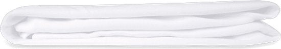 Drap-housse Kayori Shizu Molton à bords fendus - 180 x 200-220 cm - Protège-matelas - Coton biologique - Blanc