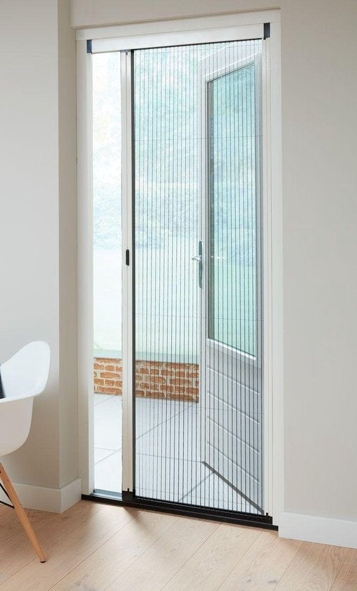 Bruynzeel Porte moustiquaire plissée sur mesure 96x233-236 blanc s900