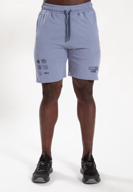 Gorilla Wear Short Lopez - Bleu pierre - 3XL