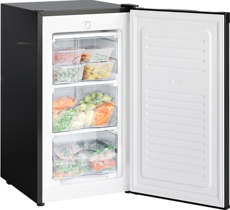 Congélateur KitchenBrothers - 64L - Compact - 3 tiroirs de congélation - Noir