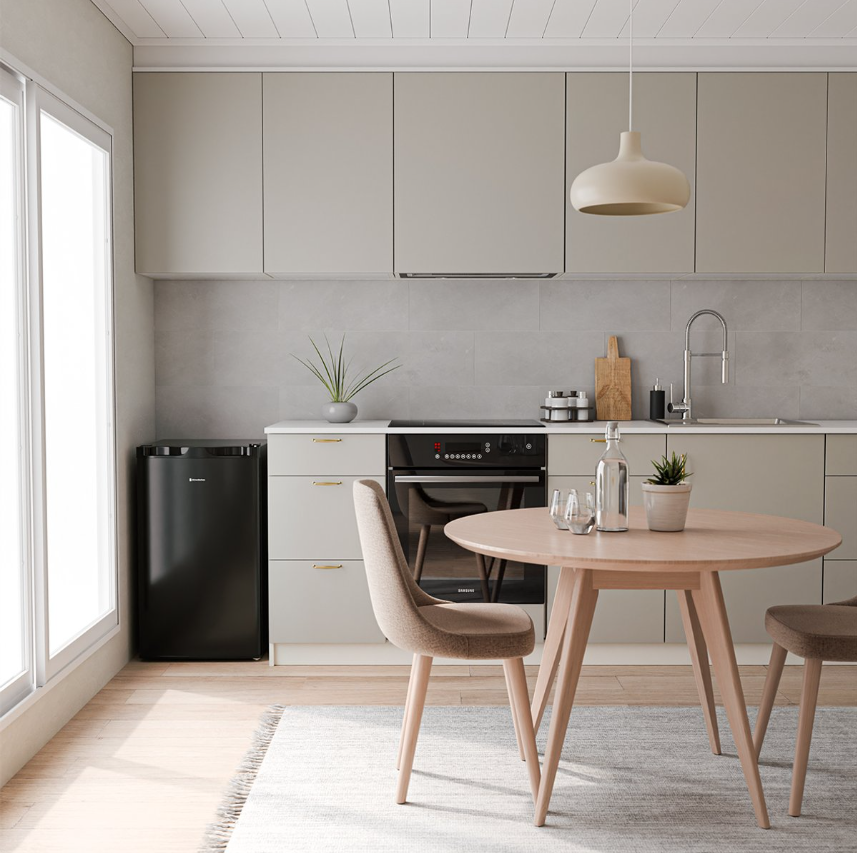Congélateur KitchenBrothers - 64L - Compact - 3 tiroirs de congélation - Noir