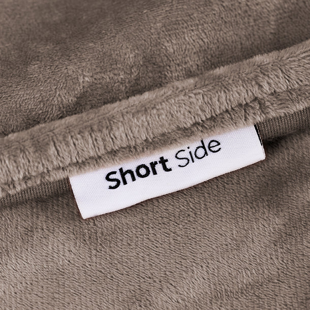 Sjumo - Silky Smooth Splittopper Fitted Sheet - 180x200/210 cm - Warm Grey Cotton Satin - High Quality Gloss & Silky Soft - Anti-allergic & Breathable - For Adjustable Beds