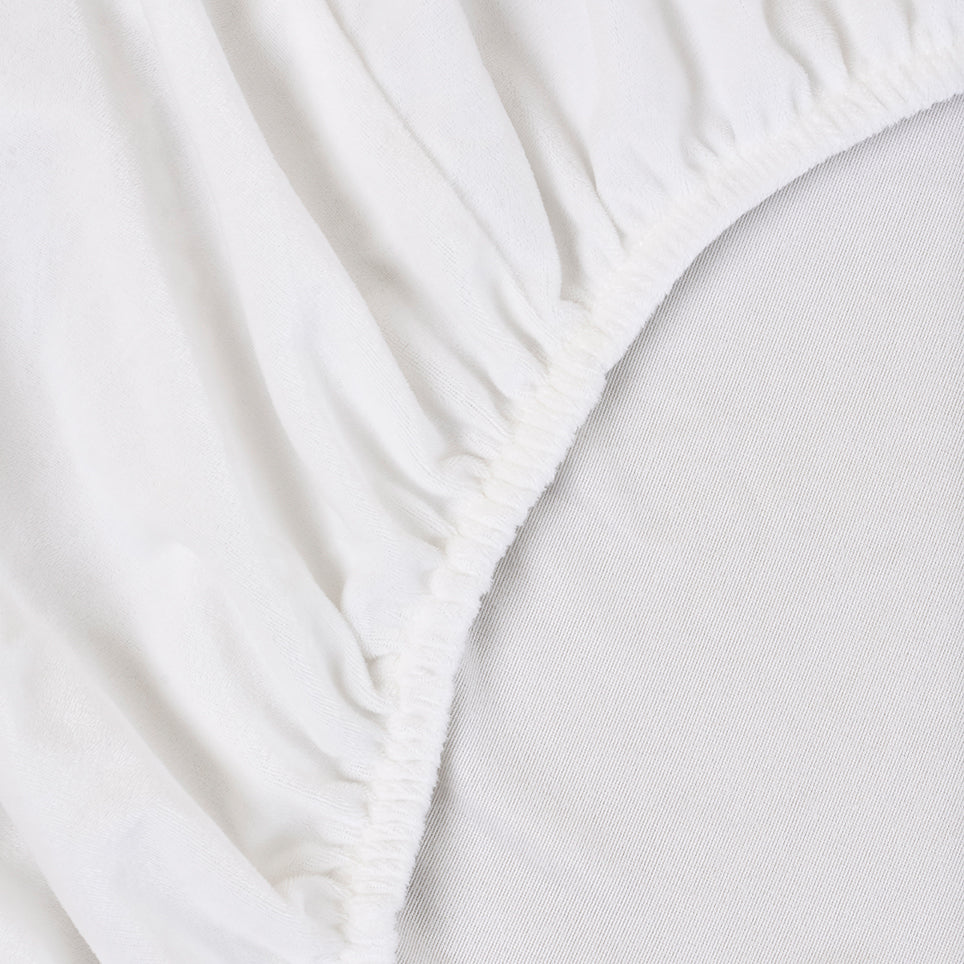 Sjumo Splittopper Drap-housse Silky Smooth - 200 x 210/220 cm - Fresh White