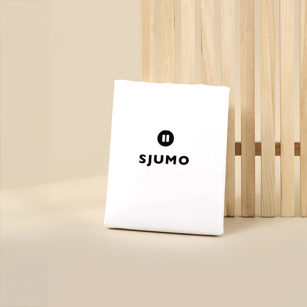 Sjumo - Drap-housse Tencel Sateen Splittopper - 200x210 cm - Fresh White Tencel & Cotton Satin - Premium Gloss & Silky Soft - Anti-allergique & Respirant - Pour lits ajustables