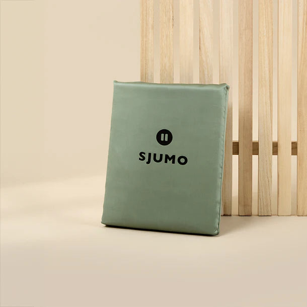 Sjumo - Drap-housse en satin de Tencel - 90x200 cm - Tencel vert sauge et satin de coton - Très brillant et soyeux - Anti-allergique et respirant - Confort de qualité hôtelière de luxe