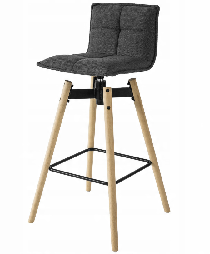 SoBuy Tabouret de bar FST45-DG - pivotant à 360 degrés - 48 x 48 x 97 cm - gris foncé
