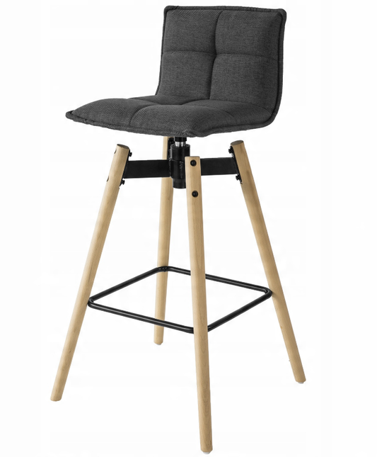 SoBuy Tabouret de bar FST45-DG - pivotant à 360 degrés - 48 x 48 x 97 cm - gris foncé