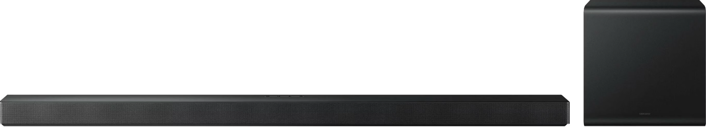 Samsung - Q-Series Soundbar & Wireless Subwoofer - HW-QS700F - Cinématique Dolby Atmos - Q-Symphony & SpaceFit Sound - Métal noir et plastique