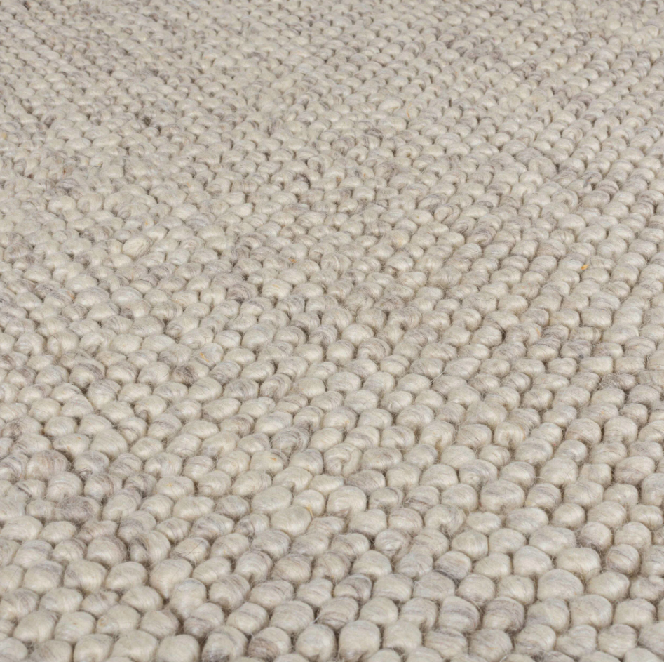 Flair Rugs Tapis Minéraux - Mélange de laine tissé à la main - 170 x 120 cm - Naturel