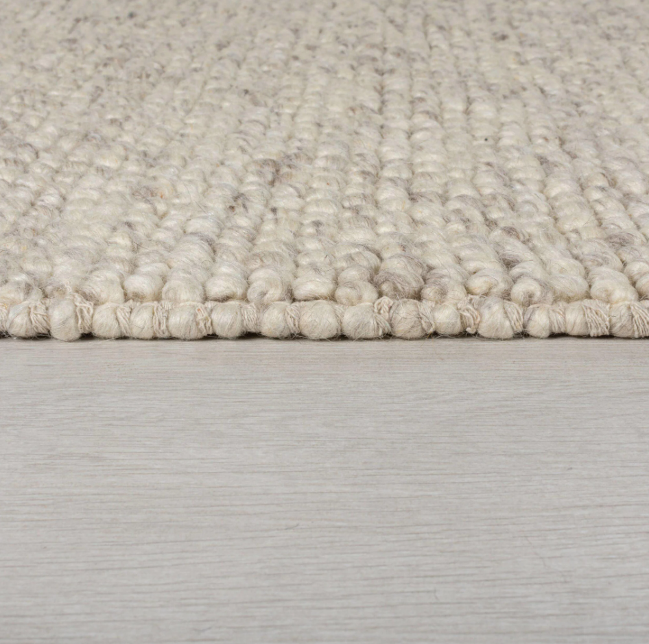 Flair Rugs Tapis Minéraux - Mélange de laine tissé à la main - 170 x 120 cm - Naturel