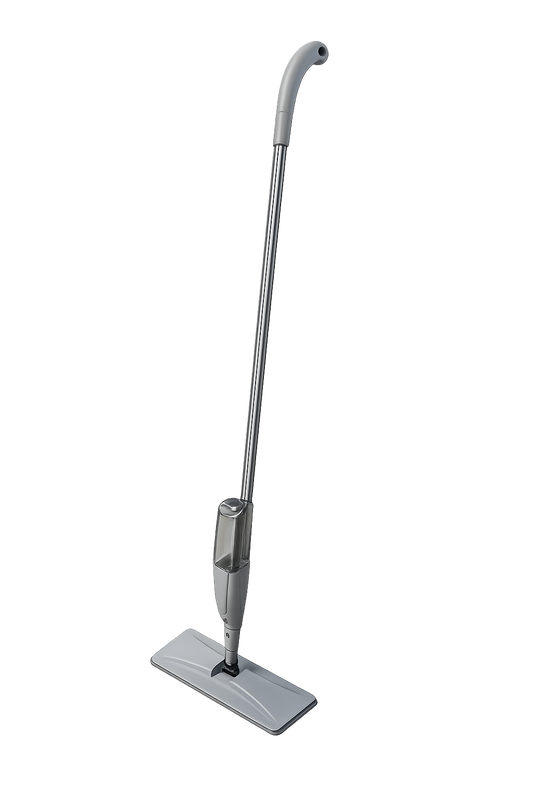 Balai à franges en microfibre UltraClean avec vaporisateur - 118 cm - Gris