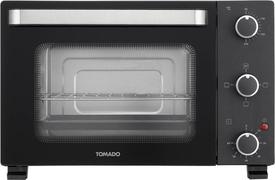 Tomado TEO2101B - Four autonome - Four électrique - 21 litres - Minuterie jusqu'à 60 minutes - Noir